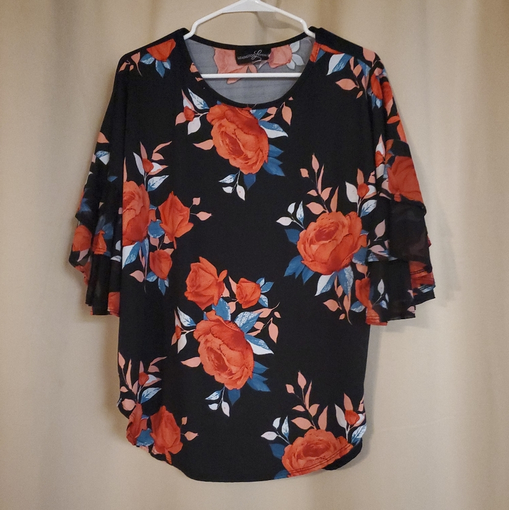 L AVENUE Floral Blouse
